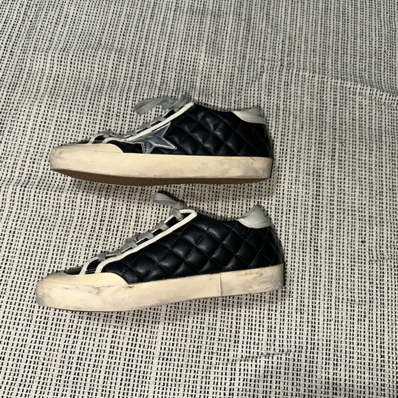 Golden Goose Super-Star Penstar in black matelassé nappa with silver star Sz 38 - Picture 3 of 14